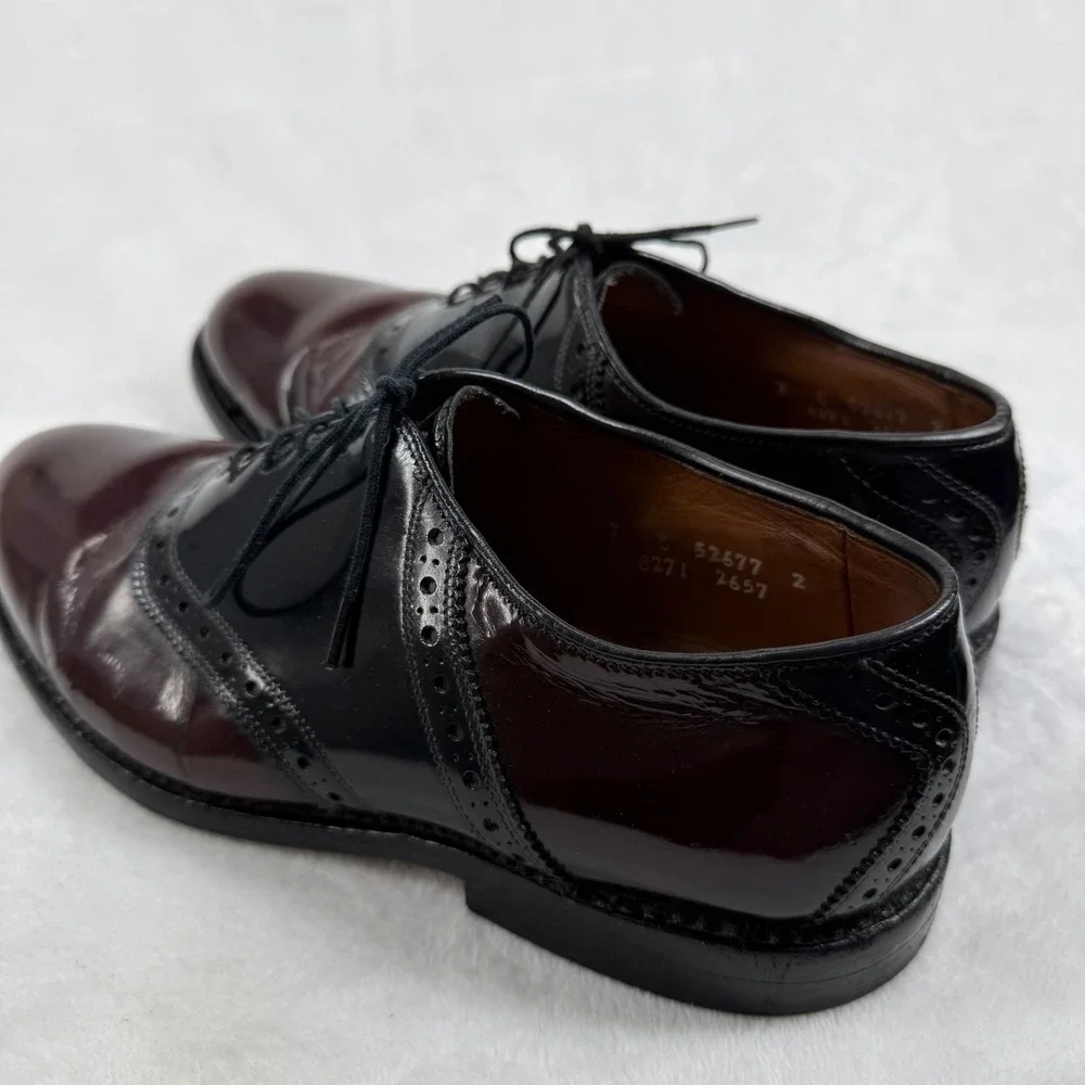 Allen Edmonds Polo Shell Cordovan Spectator‎ Wingtip Oxford Shoes Burgundy 7